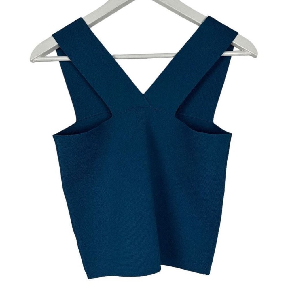 NWOT House of Harlow 1960 Teal Green Sleeveless Compression Sculpt Tank Crop Top - Picture 5 of 5